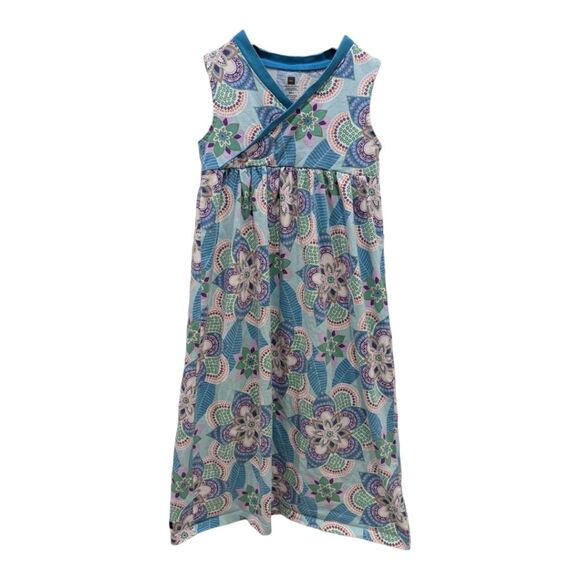Tea Collection Blue Green Purple Floral Sleevless Spring Summer Dress Size 6 - Picture 1 of 5